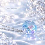 ＊♡人魚姫の落し物ネックレス♡＊紫陽花＊スノードーム＊