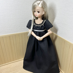 1/6ドール　エンパイア風ドレス　黒