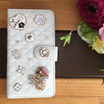 [お値下げセール中]☆スマホケース☆[iPhone6/6s]人気の白☆ 大人可愛い☆おしゃれな手帳型iPhoneケース♪キラキラ♪アイフォンケース