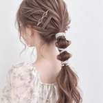 【グレージュ】ワイヤーポニー ヘアワイヤー ヘアリボン