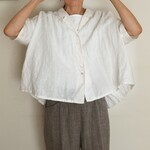 LINEN 開衿シャツ *ホワイト*　size FREE