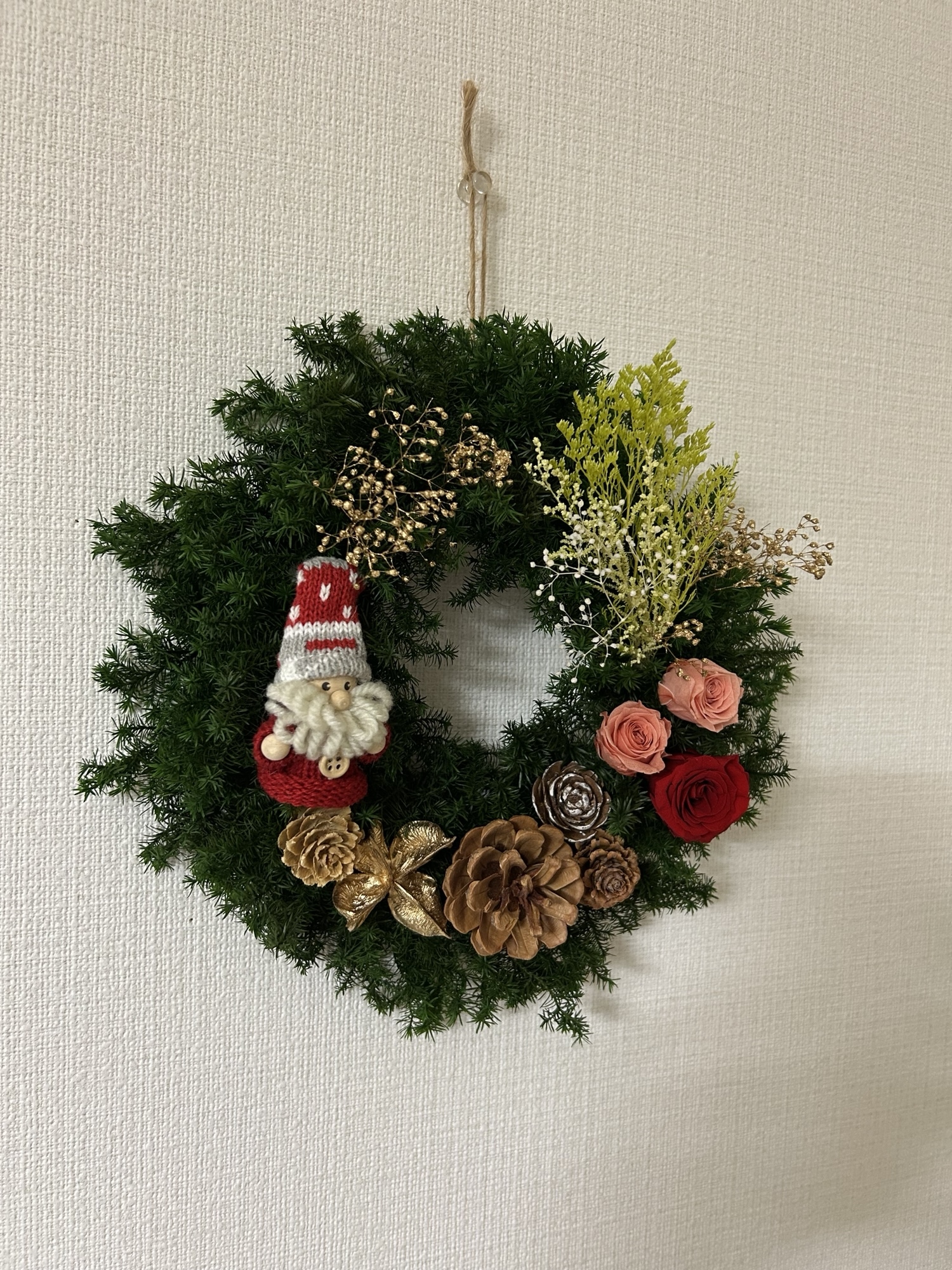 早割】【受注販売】クリスマスリース ノルディックサンタがお出迎え