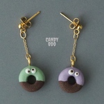 【9/26(土)21時販売開始】くすみカラーのハロウィンドーナツピアス/イヤリング/チャーム＊ミニチュア