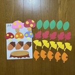 壁面飾り【秋セット】どんぐり　きのこ　10月11月　画用紙