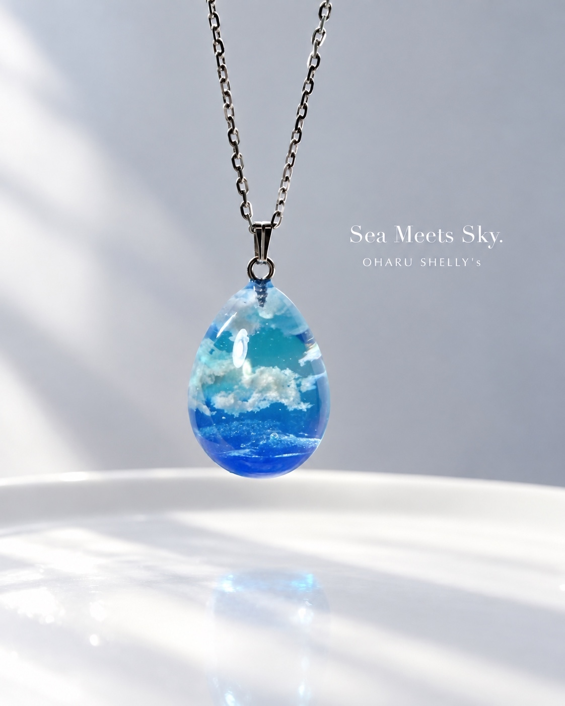 海と空の雫ネックレス｜海と空の景色 レジンアクセサリー - OHARU