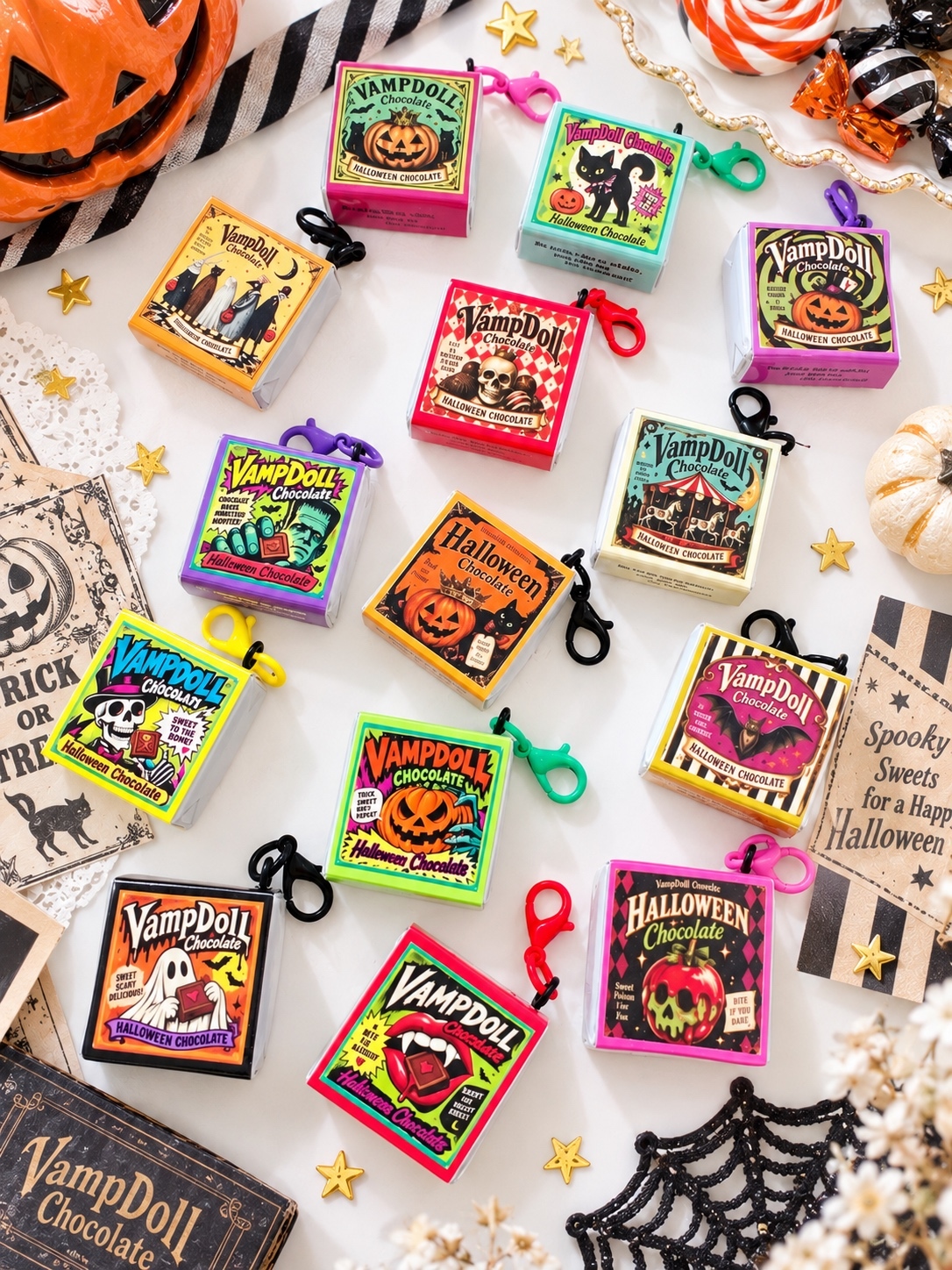 バラ売り⭕️　むちゃうま　しめ鯖　ウエハース　缶バッジ　チャーム　ホイップマグ ハロウィンの1粒チョコレートチャーム(パレード） - VampDoll