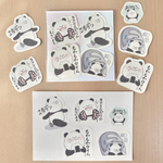 【耐水ステッカー】全肯定ぱんだちゃん🐼のステッカーセット（4種×2枚 / 計8枚入り）