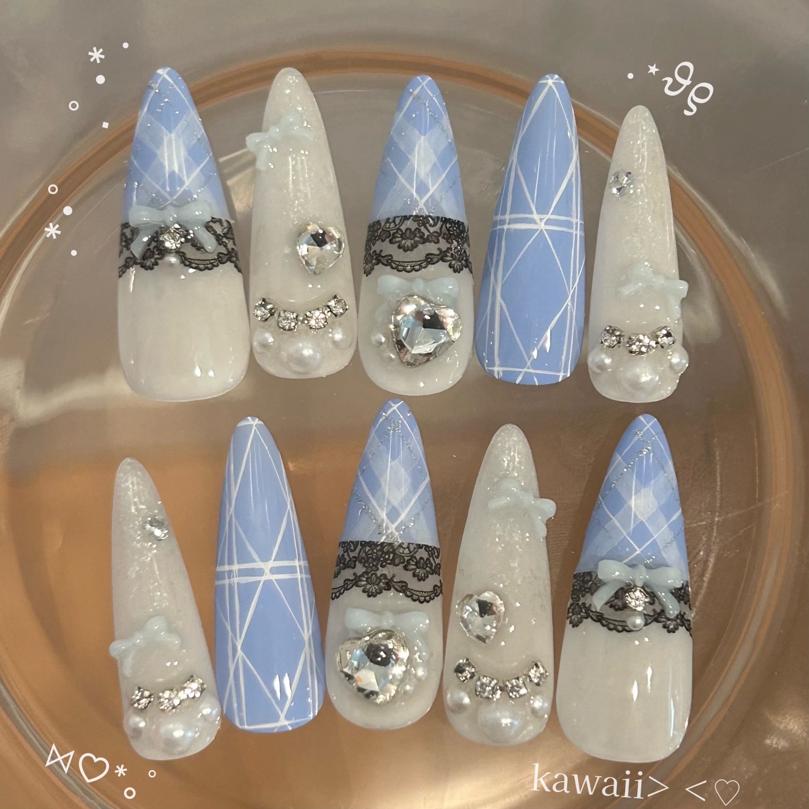 💗ワンホン推しネイル💗 ネイルチップ ワンホン フレンチガーリー 韓国