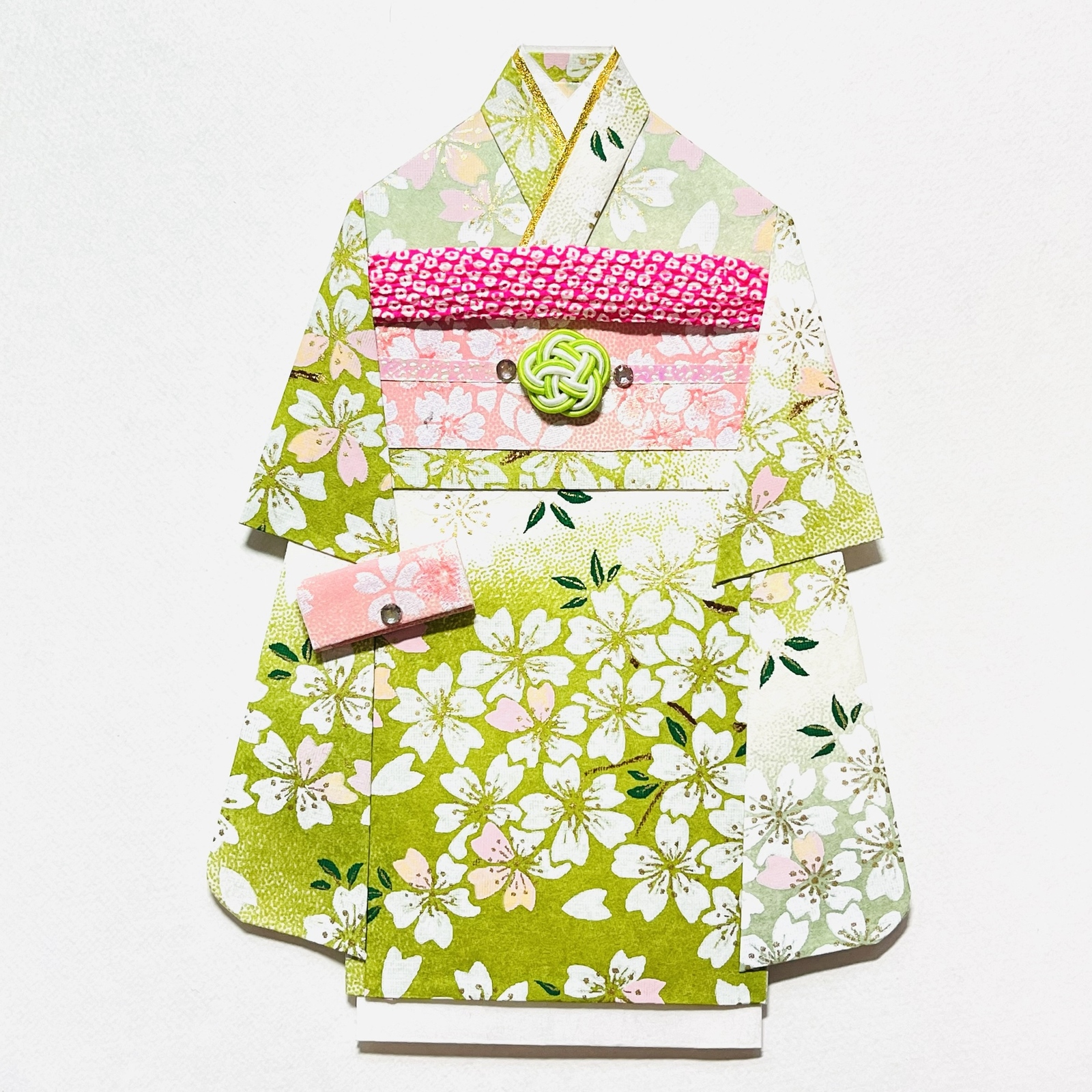 着物のポチ袋2987 QUOカードサイズ 桜 - 着物のポチ袋屋 キャンドル