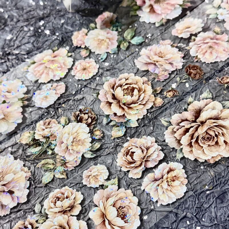 ☆訳ありB品☆33番☆QYマステ8月新作Honey Peony 6cm×5M 貝殻光 - QY