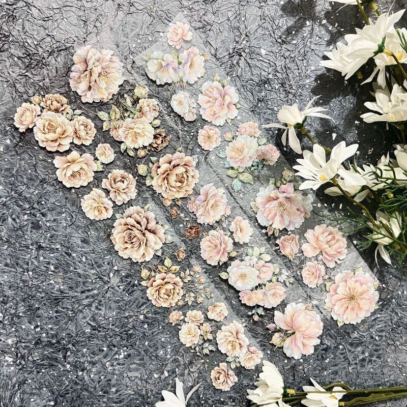 ☆訳ありB品☆36番☆QYマステ8月新作Honey Peony 6cm×5M 貝殻光 - QY