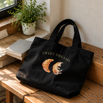 SWEET DREAMS｜ネコとクロワッサン｜キャンバストートバッグ / 送料無料