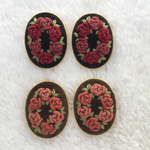 刺繍ブローチ　 ファーストローズ
