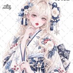 original sticker « no.10152 »     //     人物ステッカー オリジナルステッカー オリジナル人物ステッカー ステッカー cotton melody