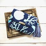 moana..様  オーダー品  ✾ミニ財布✾コインケース タッセル付き♡スターフィッシュ柄(ブルー)