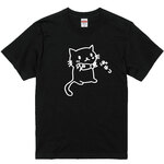 ぎゅっネコＴシャツ黒　猫Ｔシャツ　ねこTシャツ