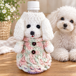 ペットボトルカバー 水筒カバー 500ml 編みぐるみ 愛犬グッズ 結露対策 うちの子グッズ 贈り物 限定 トイプードル プードル マナーシャワー エチケットシャワー ハンディーシャワー ボトルカバー