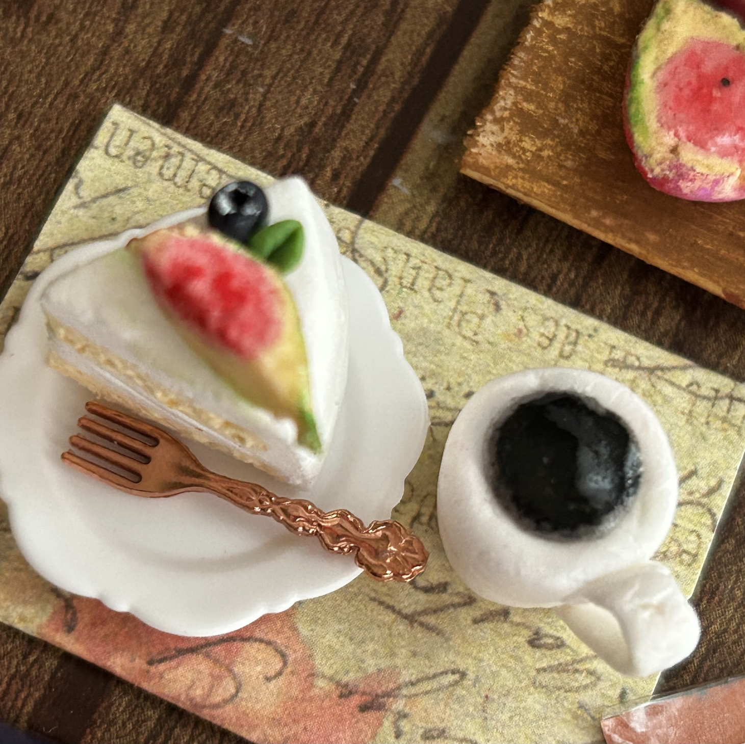 Autumn sweets ― いちじくのケーキセット ―ミニチュアスイーツ - 結