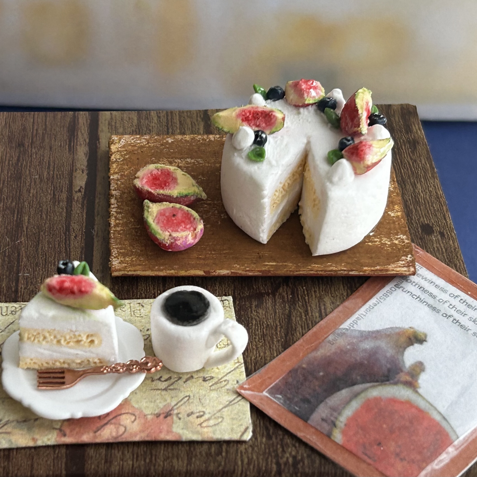Autumn sweets ― いちじくのケーキセット ―ミニチュアスイーツ - 結