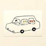 ㊾「ドライブ」ポストカード同柄3枚セット　絵葉書 メッセージカード イラスト　送料無料
