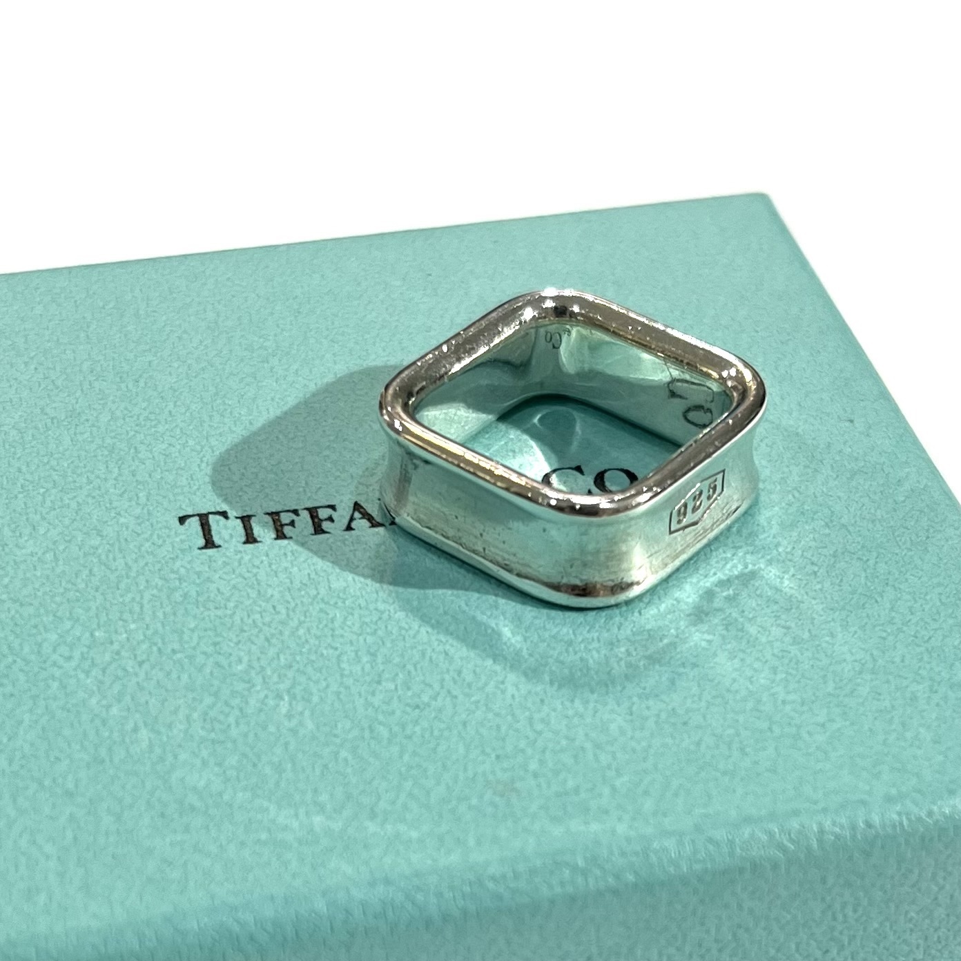 希少【TIFFANY&CO.】【11.5-12.5号 】2979 T&CO 1837スクエアリング