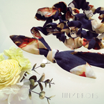 英国Linen flower Ribbon ★授乳ストラップ