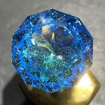 宝石型カットガラスオブジェ(Sサイズ)　スターダストオーシャン 20260927O