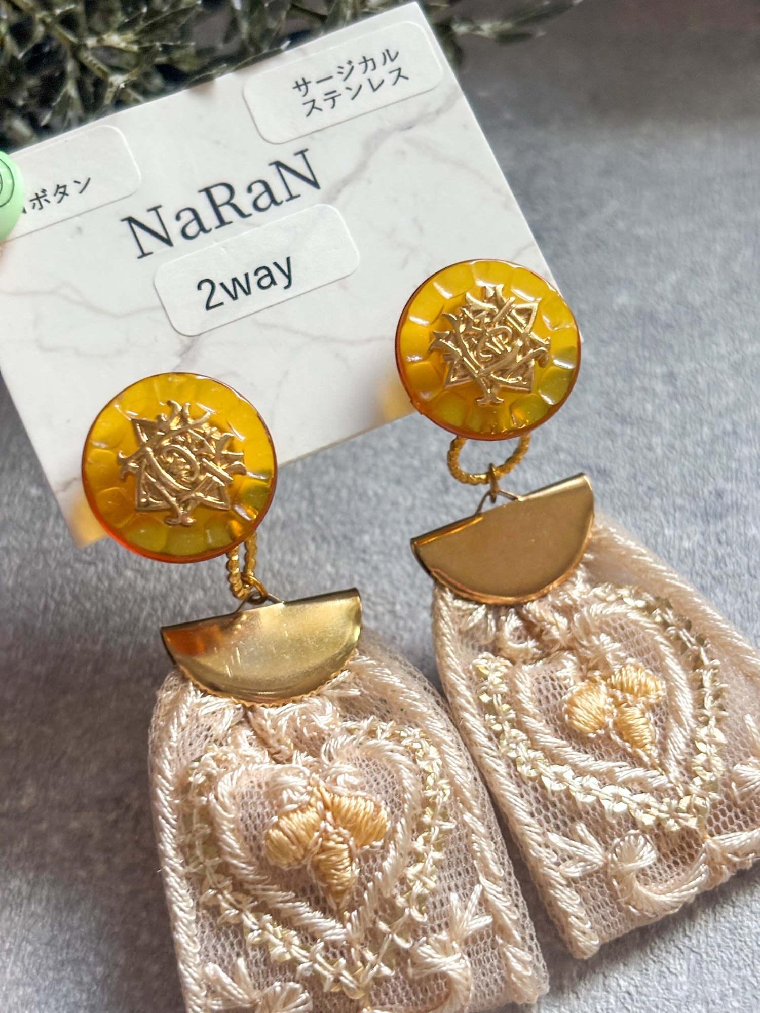 479≫レトロボタンの2wayピアス - NaRaN | minne byGMOペパボ 国内最大