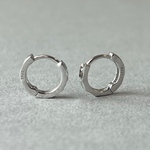 【つけっぱなし OK / S925】カット入りフープピアス/シルバー シルバー925ピアス つけっぱなしピアス シンプルフープピアス ワンタッチピアス キャッチレスピアス フープピアス
