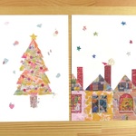 クリスマスが待ち遠しい「サンタとツリー」のクリスマスカード
