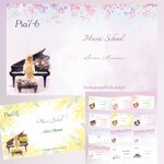 PIA2・80枚(3デザインまでOK)・ショップカード・ピアノ教室・音楽教室