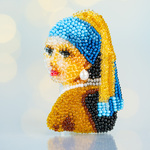 【再販】ブローチ＆バッグチャーム / 真珠の耳飾りの少女  / フェルメール / ビーズ刺繍