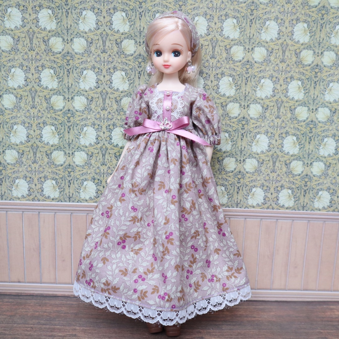 フラワーセット　フラワーセットミニ　ハンドメイドドール服 NO.540 22㎝ドール服 花柄ドレスワンピース＆小物セット - yukimishop