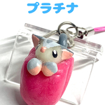 ポーチひょっこりフクモモ（プラチナ）ストラップ