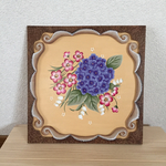 トールペイント  紫陽花の壁飾り