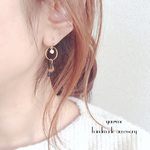 リング×ストーン×べっ甲のピアス/イヤリング