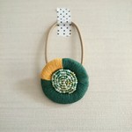 ビーズと刺繍のヘアゴム  かぼちゃ