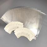 ◆花柄ピアス台紙＋OPP袋付き　ホワイト