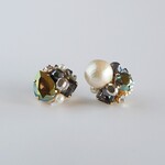 black アシンメトリーピアス/イヤリング