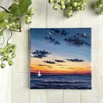 アクリル画《原画》 ✴︎  秋の夕海の調べ ✴︎