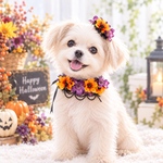 可愛く大変身！ペット用ハロウィンチョーカー&髪飾り 無料ラッピング ペットアクセサリー 犬用アクセサリー  ペット撮影グッズ 記念日フォト ペットリングドッグ 犬結婚式 トリミングアクセ