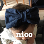 ☆再販☆大判リボン🎀デニムヘアバンド 