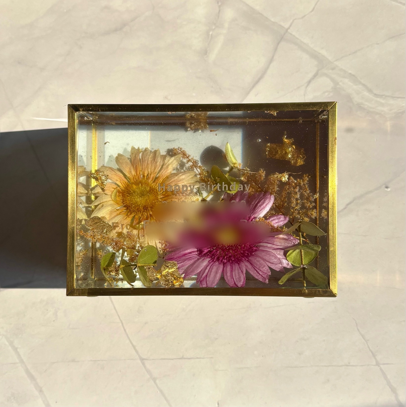 アフターブーケ♡ 新しい形のアフターブーケ Verre Fleuri -ゴールドフレームM- 結婚式や