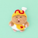 ハンドメイド ぬい服 はむにぎり オムライス 編み物
