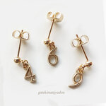 【ご予約品】プチナンバーピアス / ４・６・９