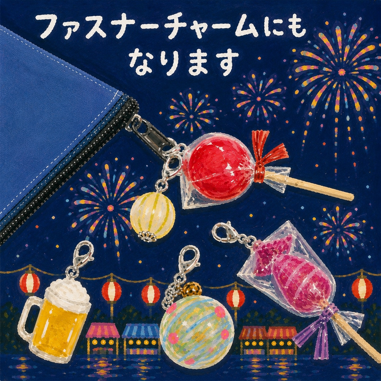 158お祭りにぎやかジャラジャラキーホルダー ちょうちんラムネ - 1chan