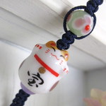 招き猫ストラップ（宝）帯飾りにも！