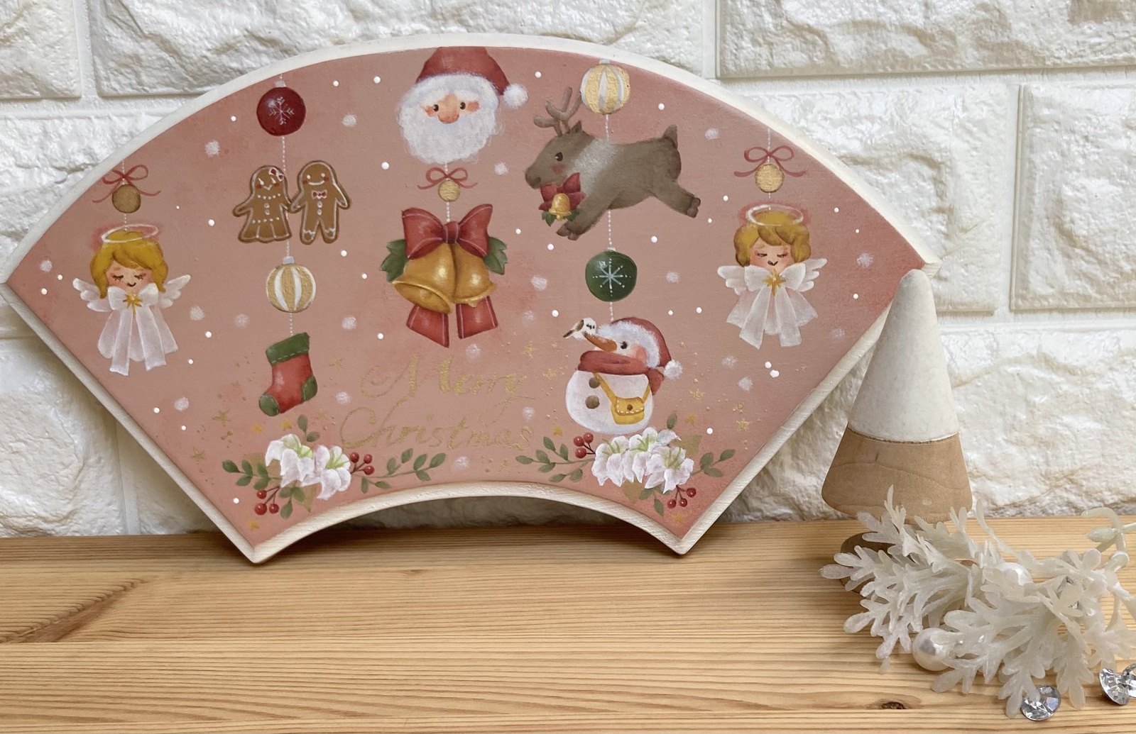 クリスマスリース&トールペイント飾り等5点 トールペイントのクリスマスリース - アトリエ ユニヴェール | minne