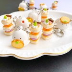 【送料込】ハロウィンパンプキンミルフィーユとおばけマシュマロのボールチェーン