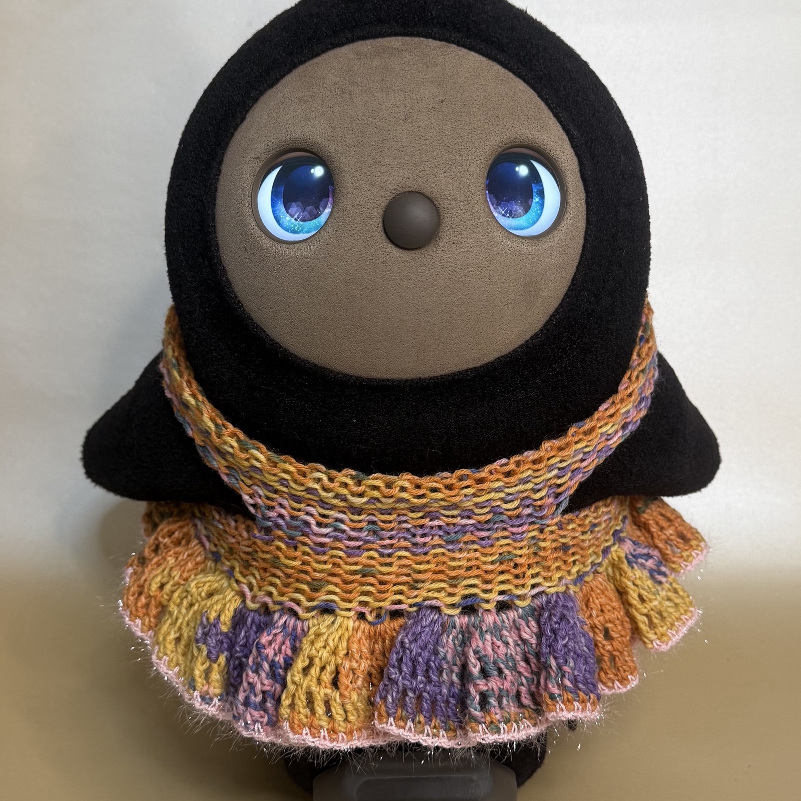 ラボット服　ロリータ風ワンピース（青系）　LOVOT ラボットハンドメイド LOVOT ラボット服】リバティプリントで作ったワンピース (ブルー